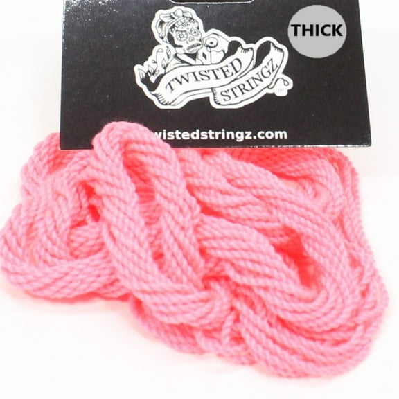 Twisted Stringz Yo-Yo Strings - Polyester - Solid Thick YoYo String - 10 Pack (Pink)
