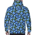thumbnail image 7 of Lsque Blue Flowers Pattern Casual Men's Hoodie,Hooded Sweatshirt with Kangaroo Pocket,Pullover Hoodie-3X-Large, 7 of 7