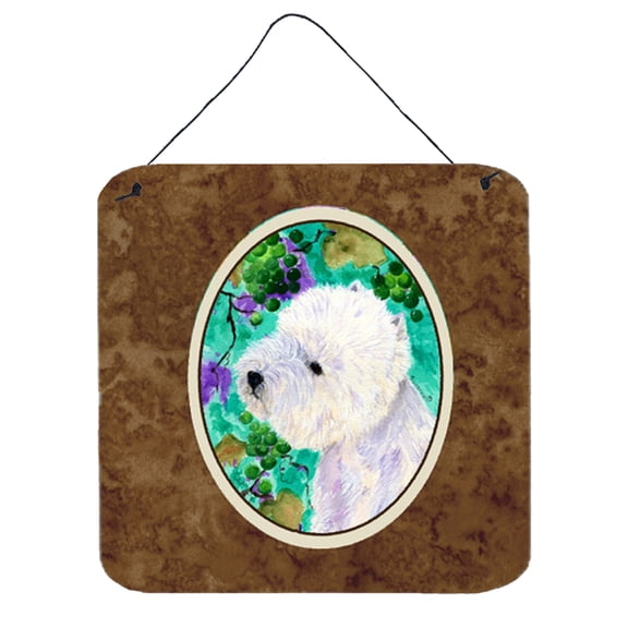 Carolines Treasures SS1064DS66 Westie Aluminum Metal Wall or Door Hanging Prints, 6 x 6", Multicolor