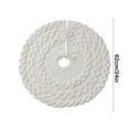 thumbnail image 3 of EWASWON Christmas White Christmas Knitted Tree Skirt 24 Inch - Cable Knit with Ties, for Small/Pencil Trees, Holiday Decor Accessories, 3 of 6