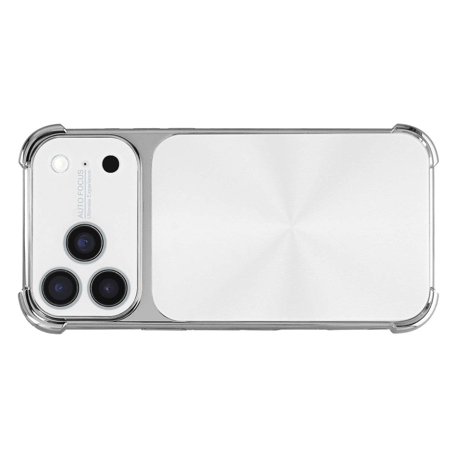 CD-Pattern Electroplated Four Corner Shockproof Case for iPhone 17 Pro Max - White