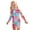 czb# Sky Blue415, variant on CUZIBR Summer Baby Toddler Girls One Piece Swimsuit Long Sleeve Floral Prints Rash Guard Front Zip Neck Short Romper Bodysuit Swimwear Vacation Beach Bathing Suit,Sky Blue,18-24 Months