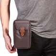 thumbnail image 2 of Classic PU Leather Waist Pack Men Zipper Money Wallet Card Case Bag Phone Pocket, 2 of 9