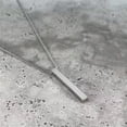 thumbnail image 6 of K-KED Men's Fashion Minimalist Gold Silver Black Rectangle Pendant Necklace-Gold, 6 of 9