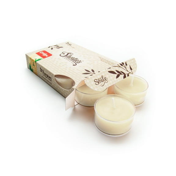 Christmas Eve Tealight Candles - 6 Beige Premium Scented Tea Lights - Natural Oils - Shortie's Candle Company
