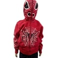 thumbnail image 2 of CNKOO Ladies Casual Clothes Y2K Style Asymmetrical Jackets Spider Pattern Daily Outfit, 2 of 9