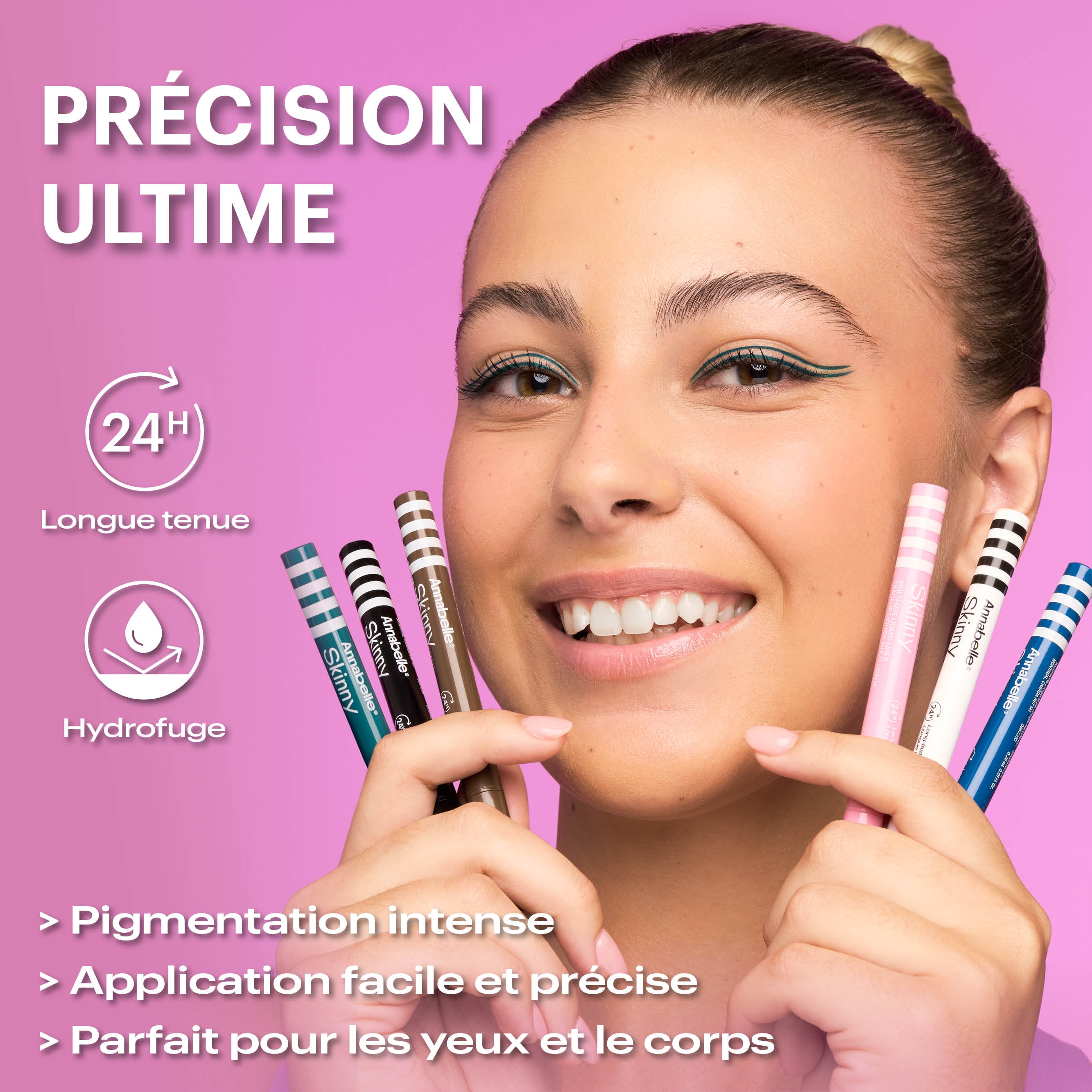Annabelle Skinny Multi-Use Liquid Liner Traceur multi-usage yeux & corps, longue tenue.