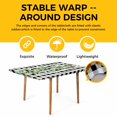 thumbnail image 4 of Green Eucalyptus Leaves Table Cloths for 6 Foot Rectangle Tables, Black White Plaid Farmhouse Watercolor Patio Waterproof Elastic Fitted Tablecloths, Washable Rectangular Table Cover for Camping, 4 of 8
