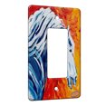 thumbnail image 1 of KuzmarK™ 1 Gang Rocker Wall Plate - White Flame Andalusian Stallion Abstract Horse Art by Denise Every, 1 of 1