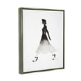 thumbnail image 4 of Stupell Industries Girl in Black Dress Beauty & Fashion Painting Gray Floater Framed Art Print Wall Art, 17 x 21, 4 of 10