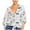 White-1, variant on Women's Plus Size V Neck Blouses Tie Knot Front Summer Chiffon Tops Loose 3/4 Batwing Sleeve Drop Shoulder Shirts