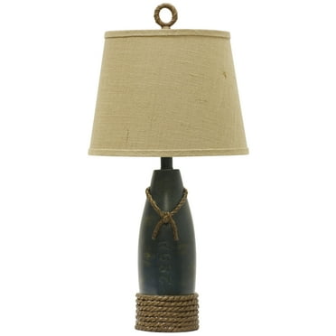Table Lamp Blue And Orange Stripe Finish White Hardback Fabric Shade Com Table Lamp Blue And Orange Stripe, Seeded Glass Table Lamp Kirkland