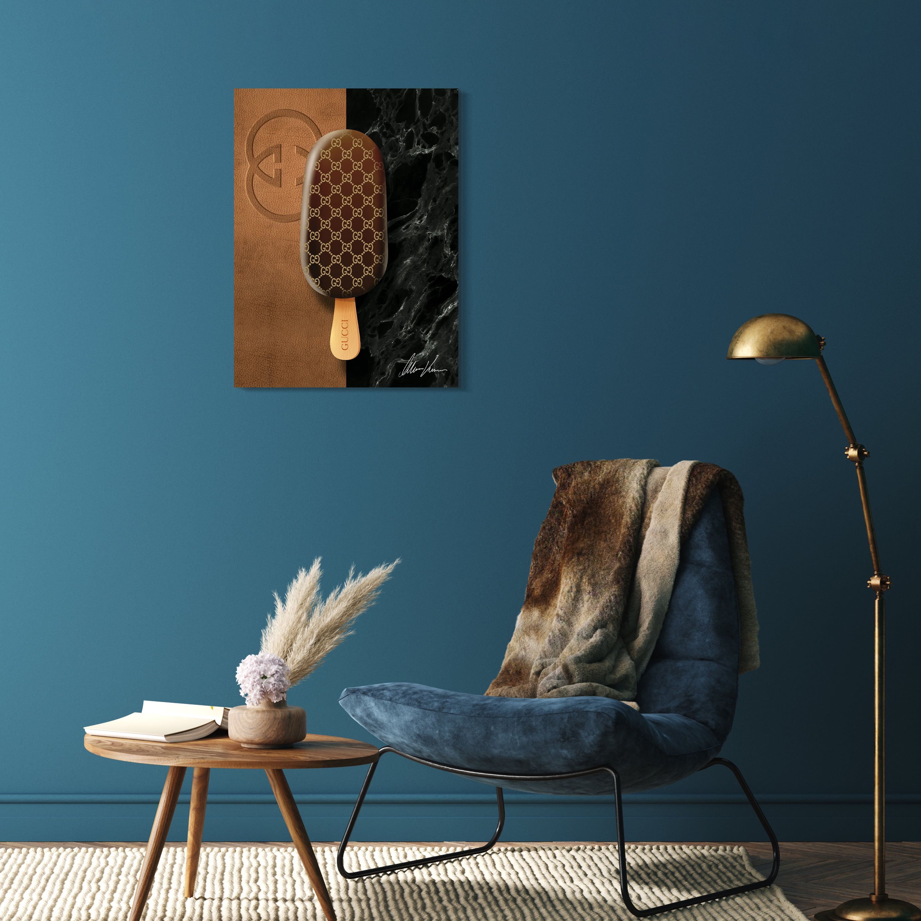 G Glamour Frameless Free Floating Tempered Glass Panel Graphic Wall Art , 18" x 24"