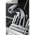 thumbnail image 4 of Kingston Brass KB8611SVL Two-Handle 3-Hole Deck Mount 4" Centerset Bathroom Faucet with Retail Pop-Up in Polished Chrome, 4 of 5