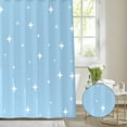 thumbnail image 4 of Bath Curtain, Shower Liner, 8PC Plastic Waterproof Grid Shower Curtain with Hooks, No Holes Needed, 180x100cm for Bathroom Dorm Hotel Partition, 4 of 6