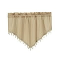 thumbnail image 6 of yotijay 2xValance Triangle for Window Treatment Tier Curtain for Kitchen Cafe Basement Beige, 6 of 9