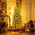 thumbnail image 2 of Costway 7FT Pre-Lit Hinged Christmas Tree 2458 PE & PVC Tips w/ 450 Lights & Foot Switch, 2 of 10