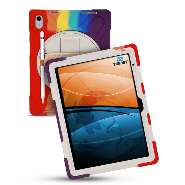 Funda de uso rudo para Ipad 10a generacion 10.9" case resistente a caidas con correa Teknet Uso Rudo