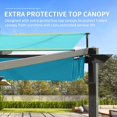 thumbnail image 6 of TOTAL Outdoor 11’ X 16’ Outdoor Retractable Pergola with Weather-Resistant Canopy Aluminum Pergola Patio Grill Gazebo for Garden Lawn(Lake Blue), 6 of 8