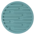 thumbnail image 2 of Round Silicone Drink Coaster, 10cm Heat Resistant Table Mat, Non Slip Cup Pad – Multiple Colors, Green, 2 of 5