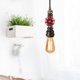 thumbnail image 2 of Lámpara colgante industrial Dinheiro Retro LOFT, lámpara de araña de hierro con tubo, accesorio de iluminación E27 para restaurante, bar y cafetería, 2 of 5
