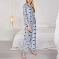 thumbnail image 3 of Honeii Dogs Are Running print Women's Pajama Sets Long Sleeve Button Down Sleepwear Nightwear Soft Pjs Lounge Sets-Small, 3 of 7