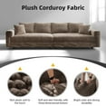 thumbnail image 6 of 82.7 Cloud Couch, Sectional Couches for Living Room, Modern Camel Upholstered Sofa with Deep Seat, Soft Pillows, Convertible Lounge Chair, 6 of 10