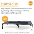 thumbnail image 5 of K&H Pet Products Original Pet Cot Replacement Cover (Cot Sold Separately) Charcoal/Black X-Large 50 X 32 Inches, 5 of 8