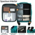 thumbnail image 6 of TIAWOLT Carry On Luggage 22x14x9 Airline Approved with Wheels,2-piece Luggage Set,Softside Expandable Luggage Suitcase with TSA Lock&Carry-on UnderSeat travel Duffle Bag,Weekender Bag-Green, 6 of 10