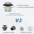 thumbnail image 6 of Universal 3 in 1 Bathtub Drain Stopper Bathtub Drain Hair Catcher, Pop-up Tub Stopper with Effective Filter Basket, Anti-Clogging Bathtub Drain Plug Bath Tub Stoppers for 1.45-1.8" Drain Shoe, 6 of 7