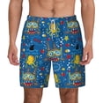 thumbnail image 2 of Picia Animals1 pattern Mens Swim Trunks with Compression Liner Stretch Beach Shorts Quick Dry with Zipper Pockets No-Chafing Board Shorts-Medium, 2 of 9