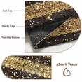 thumbnail image 6 of Black Golden Striped Runner Rug 2x6 FT, Non Slip Hallway Rugs, Luxury Farmhouse Stripes Washable Soft Floor Carpet Non-Shedding Throw Runner Carpet Long Rug for Entryway Kitchen Bedside Sliding Door, 6 of 8