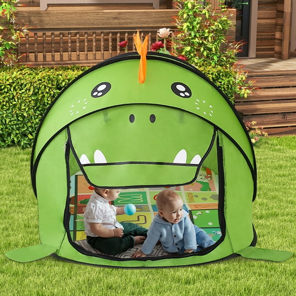 Wdmiya Dinosaur Kids Play Tent, Kids Playhouse for Boys Girls Indoor Outdoor Pop up Tent, Toddler Baby Playroom, Children's Pretend Party Birthday Gift Camping Games