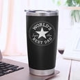 thumbnail image 4 of Gifts for Dad Gifts Dad Tumbler 20 Oz with Lid and Straw Insulated Cup Reusable Stainless Steel Worlds Best Dad Ever Birthday Gifts Idea for Father From Daughter Son Wife Dad Gifts for Fathers Day, 4 of 5