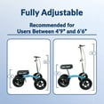 thumbnail image 5 of KneeRover Quad All Terrain Knee Scooter - Heavy Duty, for Surgery Recovery and Injuries, Metallic Blue, 5 of 9