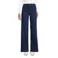 thumbnail image 3 of Lands' End Women's Petite Recover High Rise Wide Leg Blue Jeans, 3 of 3