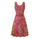 thumbnail image 5 of Vestido casual de verano para mujer, sin mangas, hasta la rodilla, plisado, cuello redondo, estampado Fridja  hjkh2450, 5 of 5