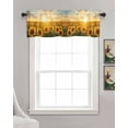 thumbnail image 3 of Sunflower Field Kitchen Valances for Windows Farmhouse Linen Window Valance Curtain for Living Room Window Treatment Summer Pastoral Rustic Botanical Flower Valance Rod Pocket Topper, 60 x 18 Inch, 3 of 6