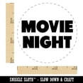 thumbnail image 2 of Movie Night Bold Text Date Self-Inking Rubber Stamp Ink Stamper - Pink Ink - Small 3/4 Inch, 2 of 7