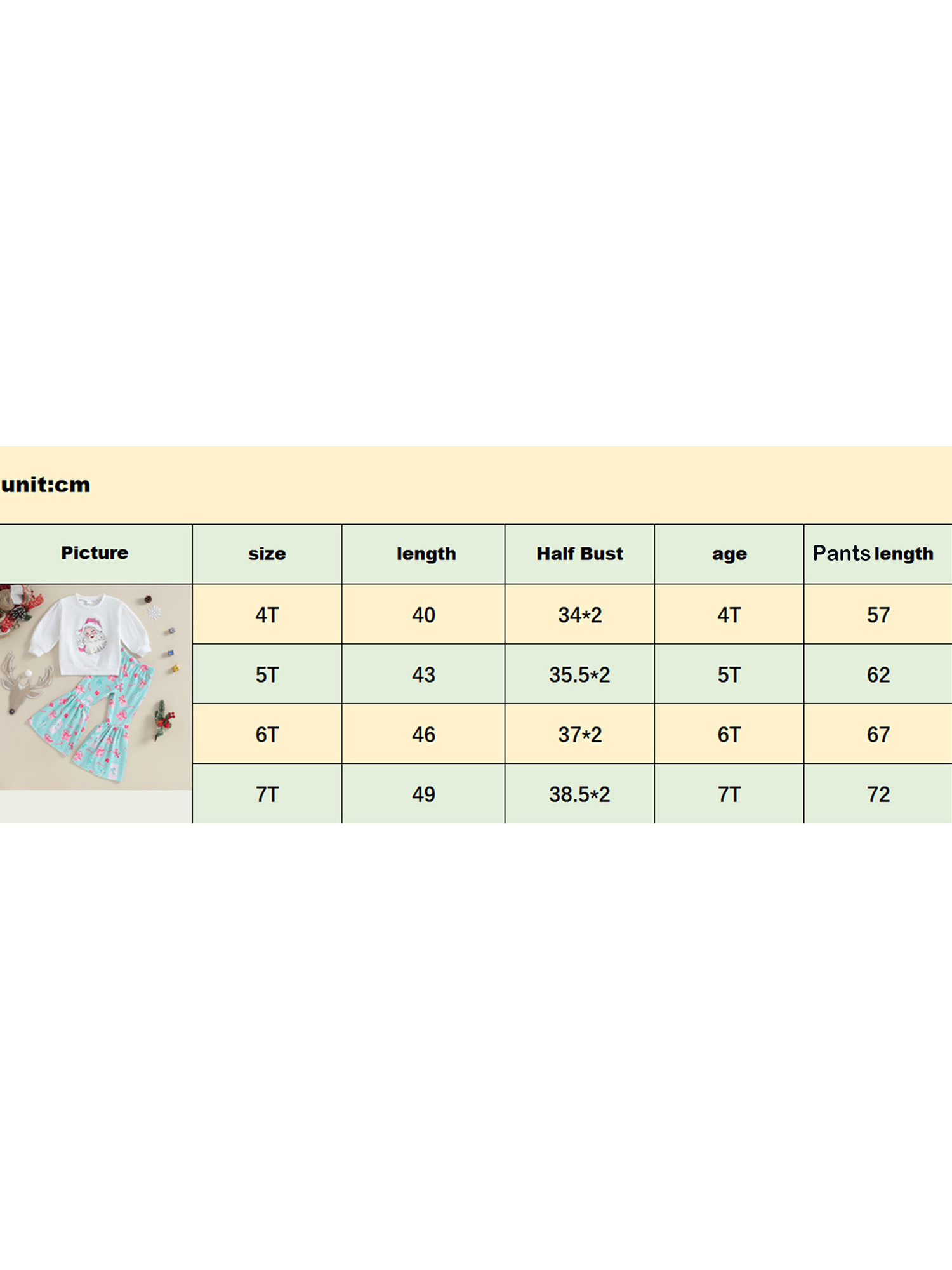 Suealasg 2PCS Kids Girl Christmas Outfits Clothes 4T 5T 6T 7T Child Long Sleeve Santa Claus Print Sweatshirt+Gift Box Print Pants Sets Little Girls Christmas-themed Clothing