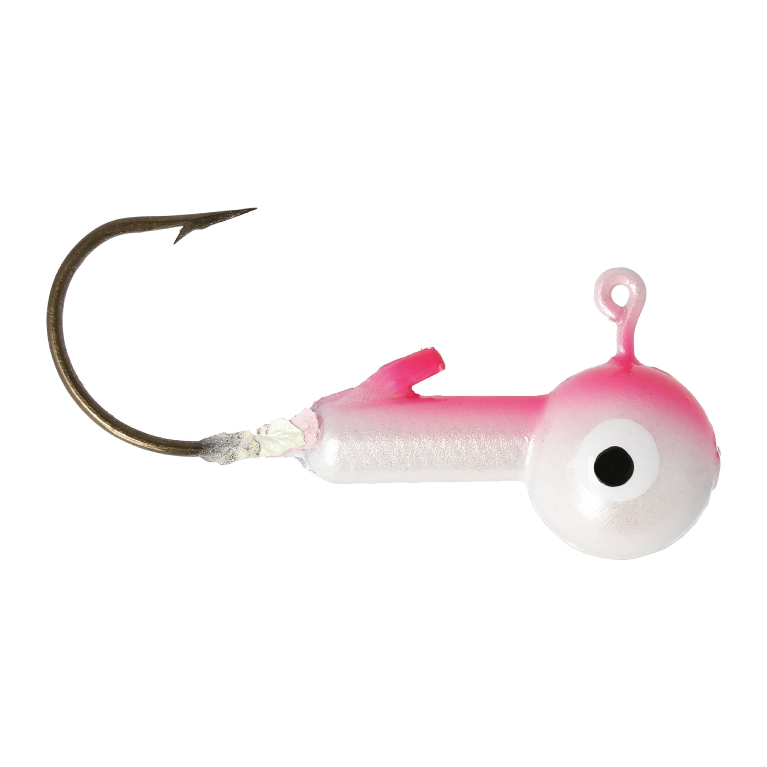 (2 pack) Eagle Claw Ball Head Fishing Jig, Pink & Pearl, 1/32 oz.