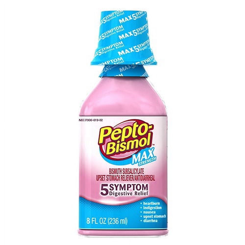 Pepto-Bismol Maximum Strength Liquid Relives Upset Stomach - 8 Oz, 2 Pack