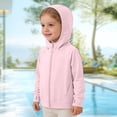 thumbnail image 4 of CCRFTGI Jacket for Kids Boys Girls Size 10-12 Lightweight Upf Sun Protection Zipper Long Sleeve Rash Guard Style Hooded Cooling Shirt Summer Thin Coat Pink 7-8 Years, 4 of 4