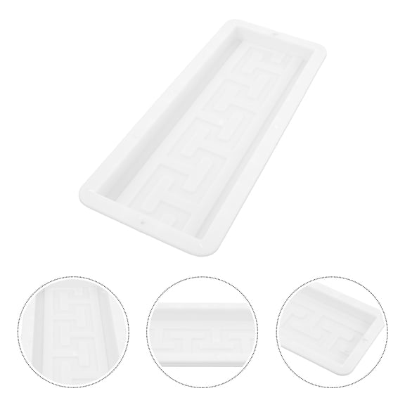 Worgeous Reusable Plastic Concrete Mold for Home Use with Exquisite Antique Design White Color 7.8x3.9 Inches