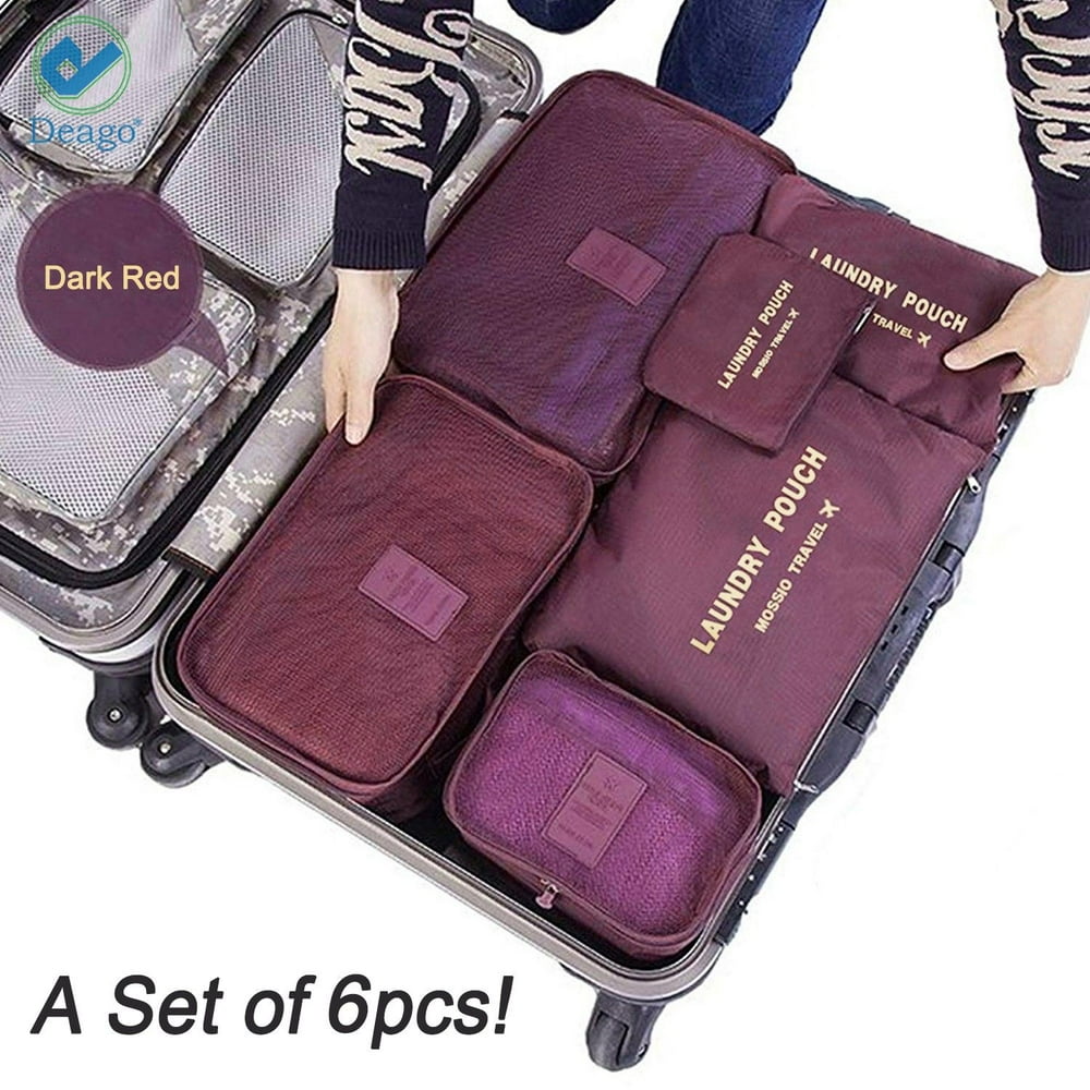 Deago Deago Set of 6 Travel Storage Bags Clothing Sorting Packaging