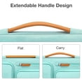 thumbnail image 6 of MOSISO Laptop Sleeve Carrying Case Compatible with MacBook Air 15 inch M3 M2 2024, Surface Laptop 15, HP Stream 14, 360 Protective Computer Handbag Briefcase with Handle, Aqua Green, 6 of 6