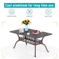 thumbnail image 5 of Sophia & William 59”Cast Aluminum Patio Dining Table with Umbrella Hole - Bronze, 5 of 6