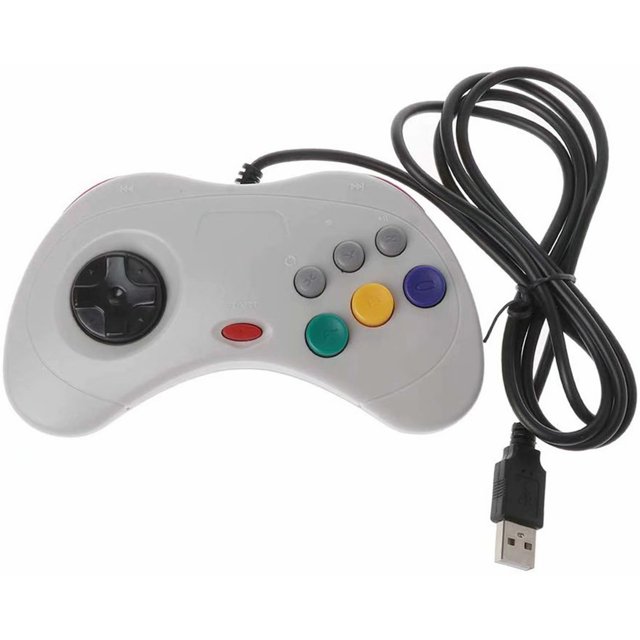 USB Classic Gamepad Controller Wired Game Controller Joypad for Sega Saturn PC