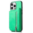 thumbnail image 2 of KAIYANG B7 Funda para iPhone 16 Pro con cierre magnético desmontable y tarjetero de piel y TPU - Verde multicolor, 2 of 5