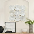 thumbnail image 5 of LuxenHome Modern Iron Metal Seashell Wall Decor in White and Gold, 5 of 6